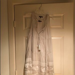 Summer silky dress with underslip.